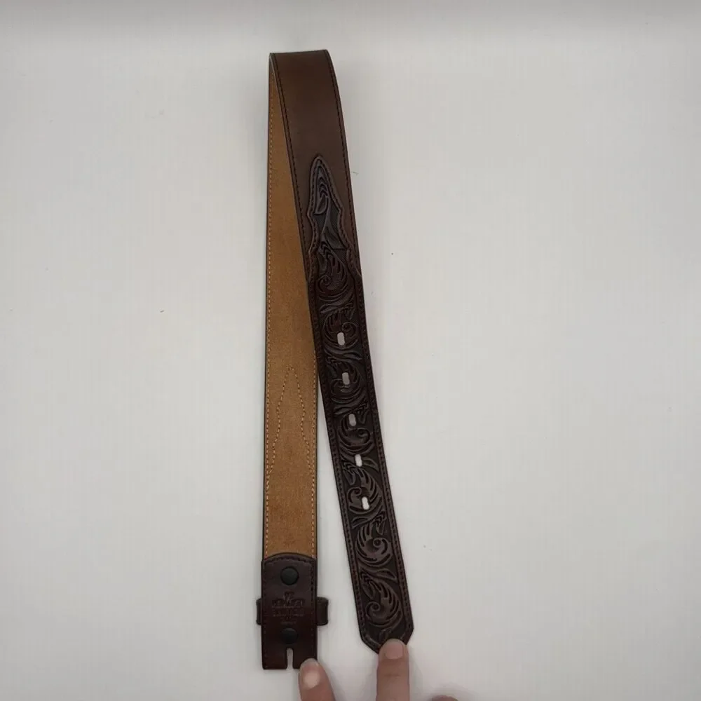 3D Belt Co Kids Western Leather Belt Only Brown Size 24